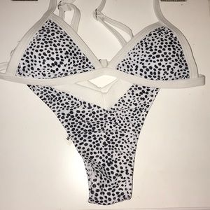 Black and White Bikini Set
